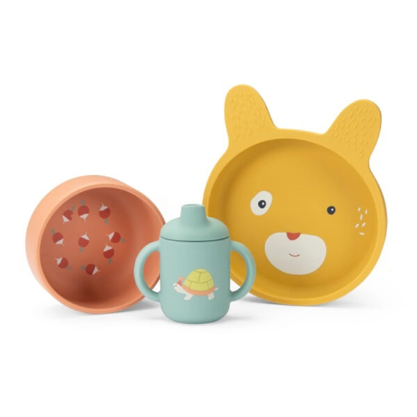 Παιδικό Σετ φαγητού Σιλικόνη Trois Petit Lapin
