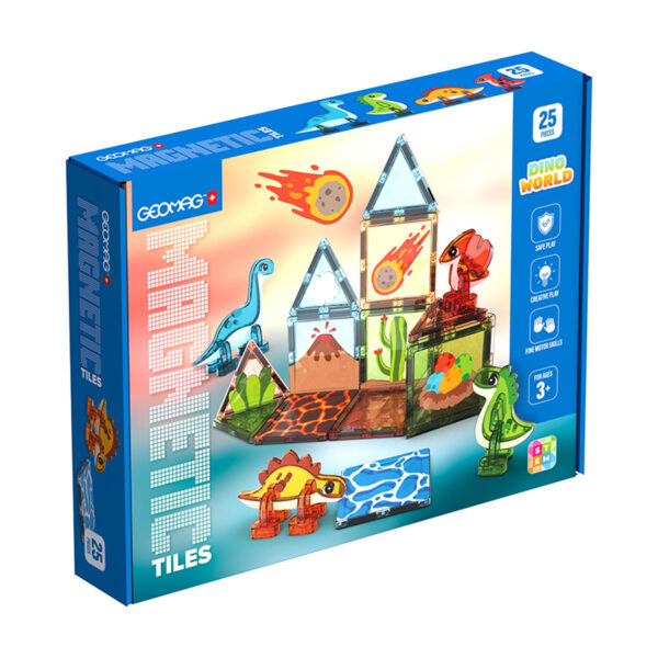 Μαγνητικά Πλακίδια Dino World 25τεμ.