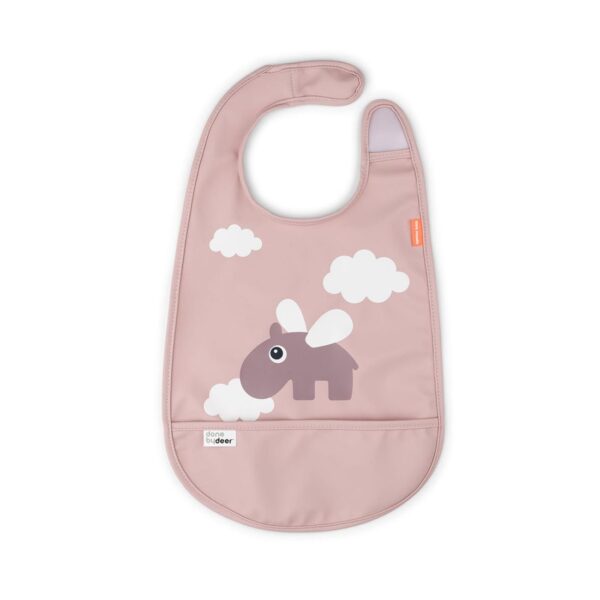 Παιδική Σαλιάρα Velcro Happy Clouds Powder