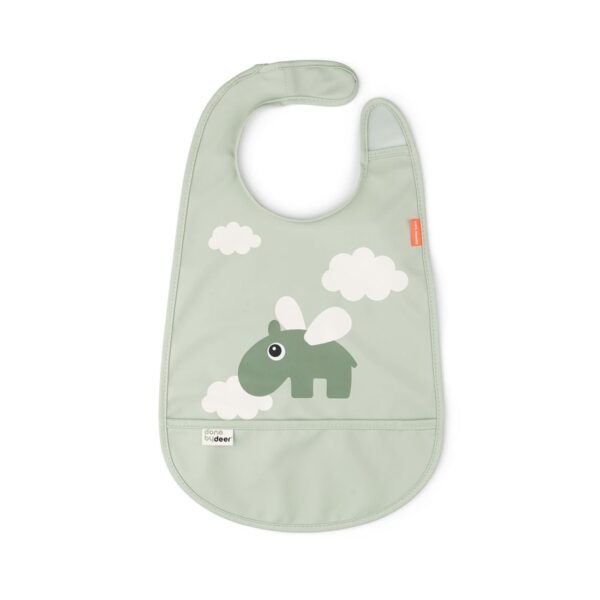 Παιδική Σαλιάρα Velcro Happy Clouds Green