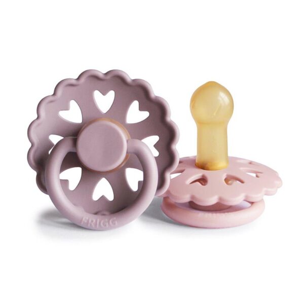Σετ 2 Πιπίλες Latex Fairytale Mauve/Primrose 6-18 Μηνών